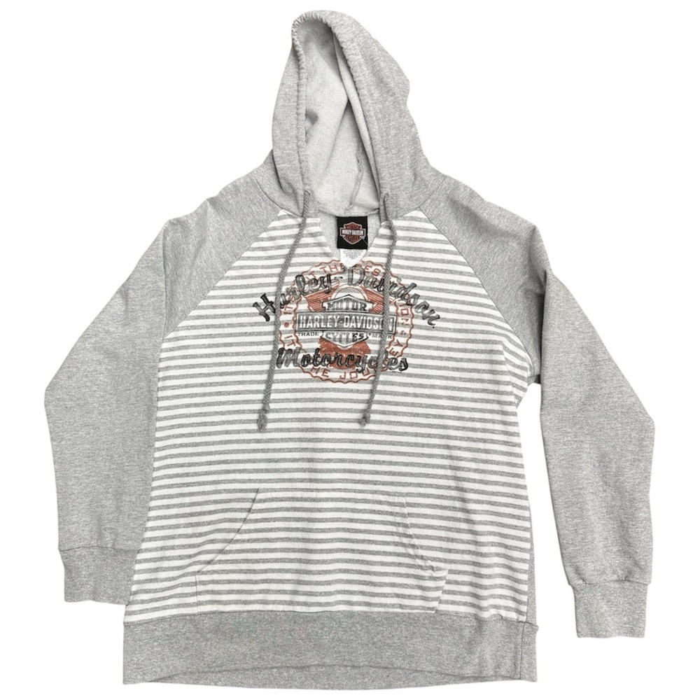 Harley-Davidson South Carolina Gray Striped Women’s Hoodie Large